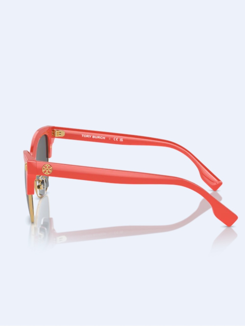 Tory Burch TY7199 Miller Cat-Eye Sunglasses in coral NWOT - Picture 2 of 6